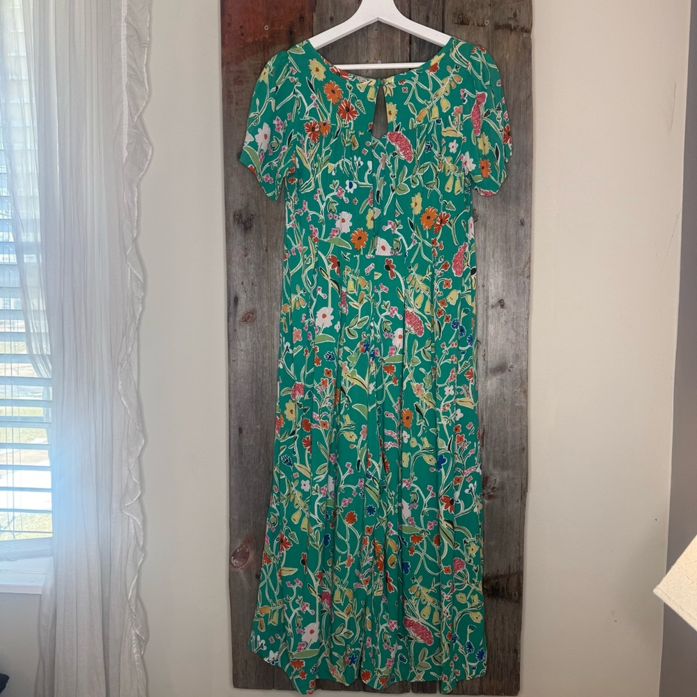 Anthropologie Floreat Relaxed Yardley Sleep Jumpsuit Green Womens Size Small - Picture 8 of 13